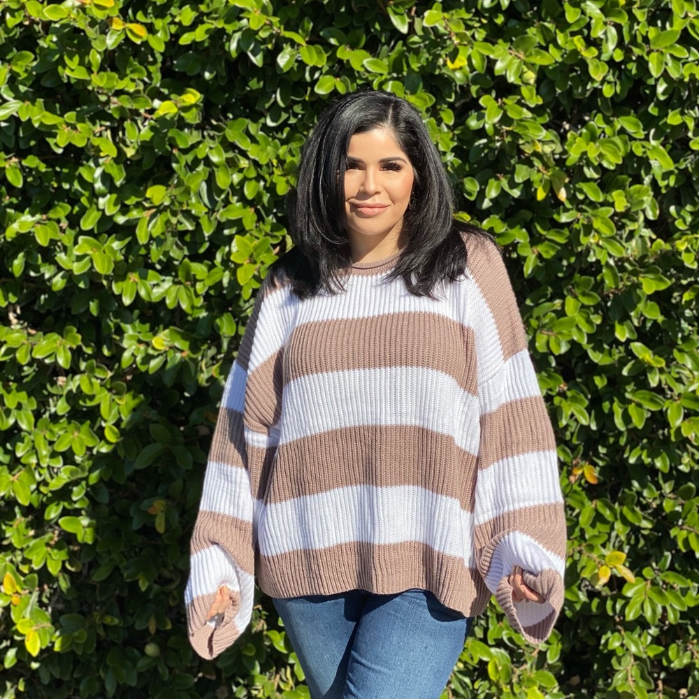 Striped oversized sweater